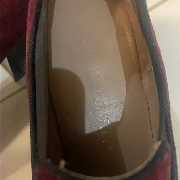 Franco Sarto Burgundy Suede Loafers Heels Sz 8.5 (40) - Picture 9 of 13